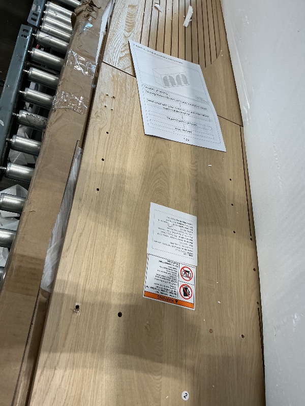 Photo 1 of *MISSING PARTS*
MapleGrace 63" Fluted Buffet Cabinet with Storage, Modern Symmetrical Arched Sideboard Credenza with Adjustable Shelf, Elegant Wood Console Table for Dining Room, Kitchen, Living Room(Oak)