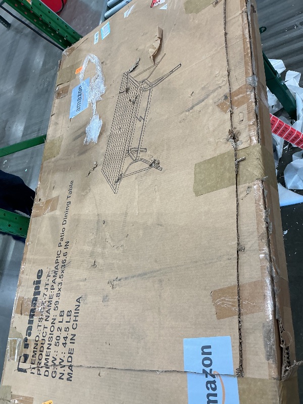 Photo 1 of **PARTIAL SET/check clerk comments**
 7 Pieces Patio Dining Set, Patio Table and Chair Set for Garden Backyard Poolside Deck,Outdoor Dining Sets with 6 Textilene Swivel Chairs,Beige