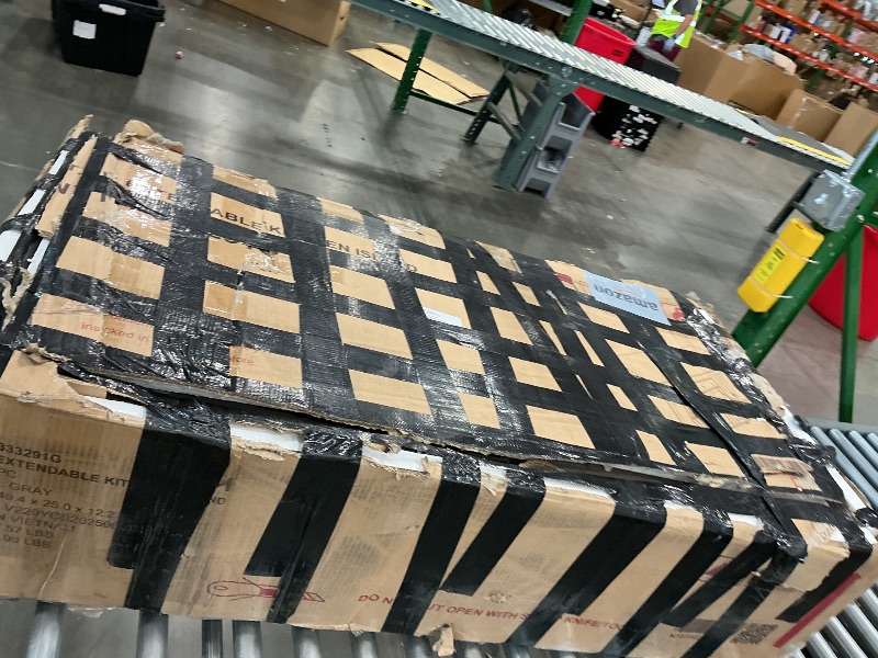 Photo 1 of *UNTESTED*
Trygoal 74.5" Kitchen Island with Extendable Dining Table, Rolling Kitchen Cart with 2 Drawers, 4 Door Cabinet, Spice Rack, Movable Storage Cabinet with Side Tabletop on Wheels for Dining Room, Grey