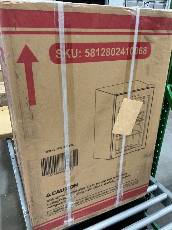 Photo 1 of (3/22/2026 ***FINAL SALE/NO RETURN, SOLD AS PARTS***) Antarctic Star 36 Bottle Wine Cooler/Cabinet BeverageRefrigerator Small Mini Wine Cellar Beer Soda Bar Fridge Quiet Operation Compressor Adjust Temperature Freestanding Black, 4.4 Cu. ft