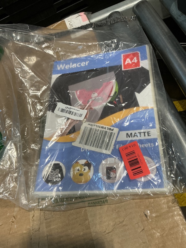 Photo 1 of 100 Sheets DTF Transfer Film Paper A4 Double Sided Thick Clear Pretreat Sheets, PET Heat Transfer Paper for Inkjet Printer DTG Printer Direct Print On T Shirts Textile