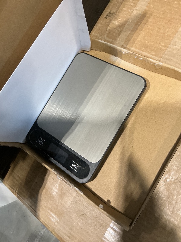 Photo 1 of *UNTESTED*
Mik-Nana Food Scale, 10kg/22lb Digital Kitchen Scale Weight Grams and Ounces for Baking Cooking Coffee Package Postage, 6 Units with Tare Function, LCD Display, Easy Clean Stainless Steel