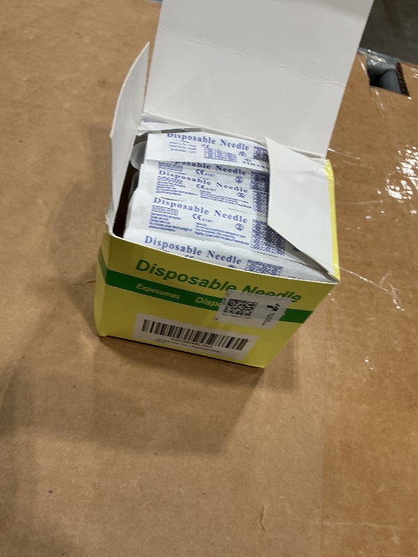 Photo 1 of 100 Pack 22Ga 1 Inch Sterile Disposable Injection Needle with Cap for Scientific and Industrial Dispensing Needl Accessories (22Ga)