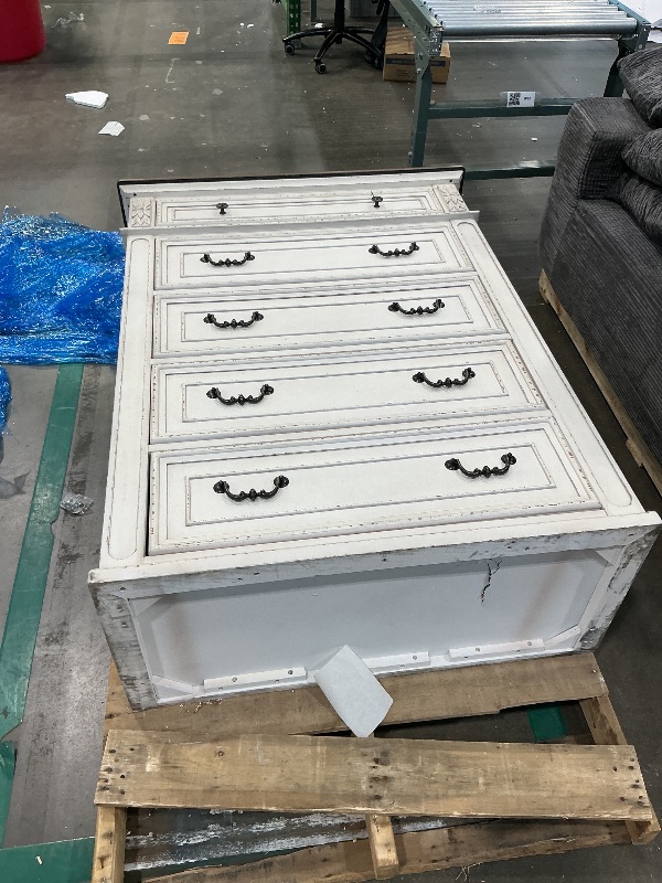 Photo 1 of *MINOR DAMAGE - USED*
Signature Design by Ashley Realyn French Country 5 Drawer Chest, Tipover Restraint Device, 2-tone Finish, Wood, 40.13" W x 18.13" D x 58.13" H, Chipped White