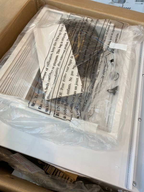 Photo 1 of **MAJOR DAMAGE**
Frigidaire 10,000 BTU Window Air Conditioner & Dehumidifier, 115V, Cools up to 450 Sq. Ft. for Apartment, Dorm Room & Small/Medium Rooms, with Remote Control, Programmable Timer, and Sleep Mode, White