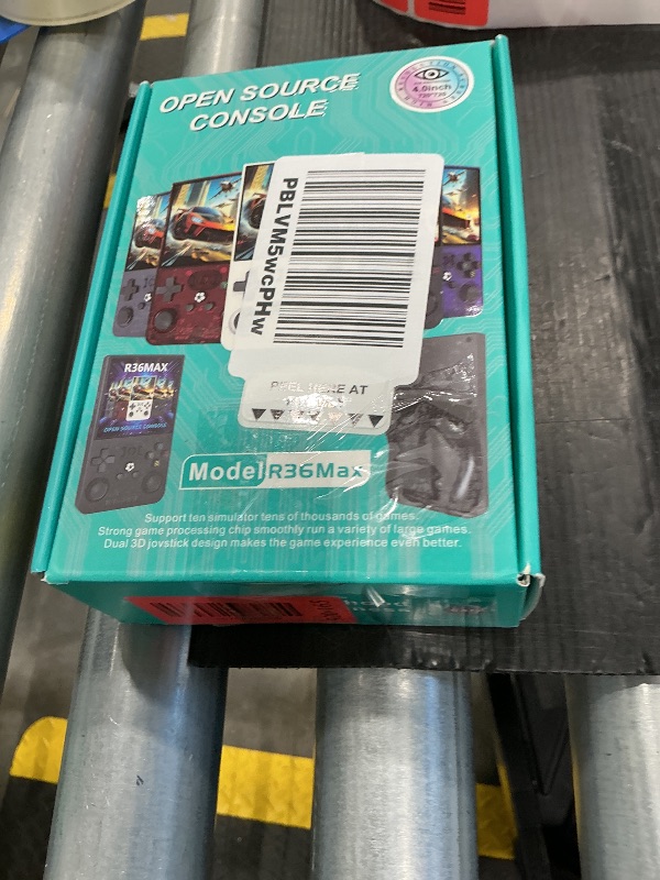 Photo 1 of ?R36MAX 4000mAh Portable Rechargeable Handheld Retro Game Console,Comfort Non-Slip Handheld Standing Retro Game Console with 64G TF Car,4.0-inch Screen,for Office,Purple Gray