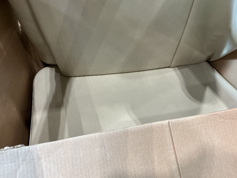 Photo 1 of *Cushions only* Swivel Rocking Recliner Glider Chair, Leather Reclining Rocker Chair with Footrest for Living Room, Nursery, Office, Bedroom, Ergonomic High Backrest, Wide Seat Cushion and Metal Base-Mist