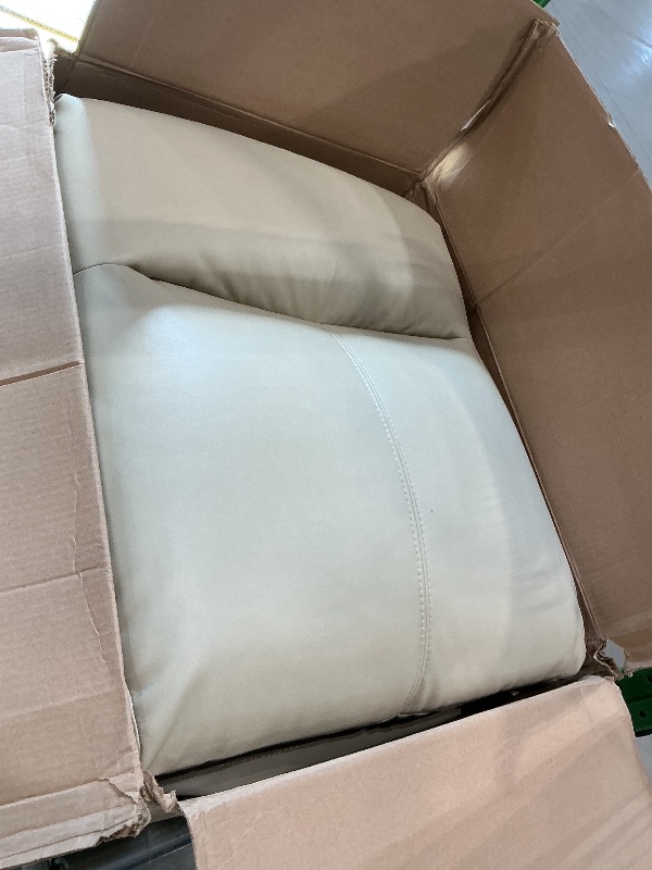 Photo 1 of *Cushions only* Swivel Rocking Recliner Glider Chair, Leather Reclining Rocker Chair with Footrest for Living Room, Nursery, Office, Bedroom, Ergonomic High Backrest, Wide Seat Cushion and Metal Base-Mist