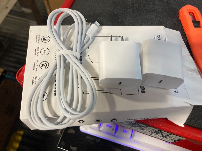 Photo 1 of ?Apple MFi Certified?Fast Charger iPhone,Fast i Phone Charging Cord 3Pack iPhone Charger Fast Charging Plug Block 6FT USB C to Lightning Cable for iPhone 14/14 Pro Max/Plus/13 Mini/12/11/XR/XS,AirPods