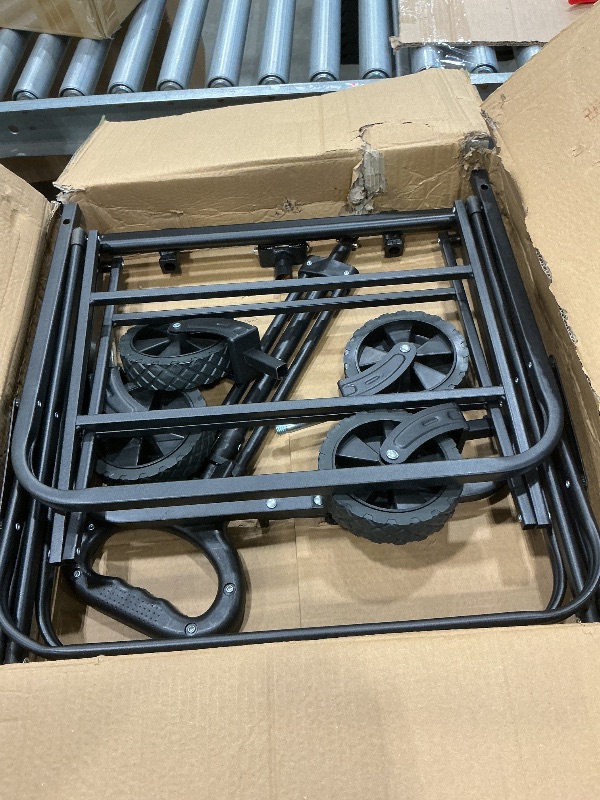 Photo 1 of *USED*
Collapsible Wagon 220 lbs, Heavy Duty Wagon Carts Foldable, Portable Wagons for Groceries, Beach Cart with All-Terrain Wheels & Drink Holders, Utility Wagon for Shopping, Sports, Camping, Black