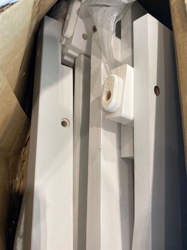 Photo 1 of *PARTIAL SET* FAVSH Full Size Loft Bed with Desk,Solid Wood Loftbed Frame w/Storage Shelves and Staircase,Easy Assembly for Bedroom,White    *See Clerk Notes*