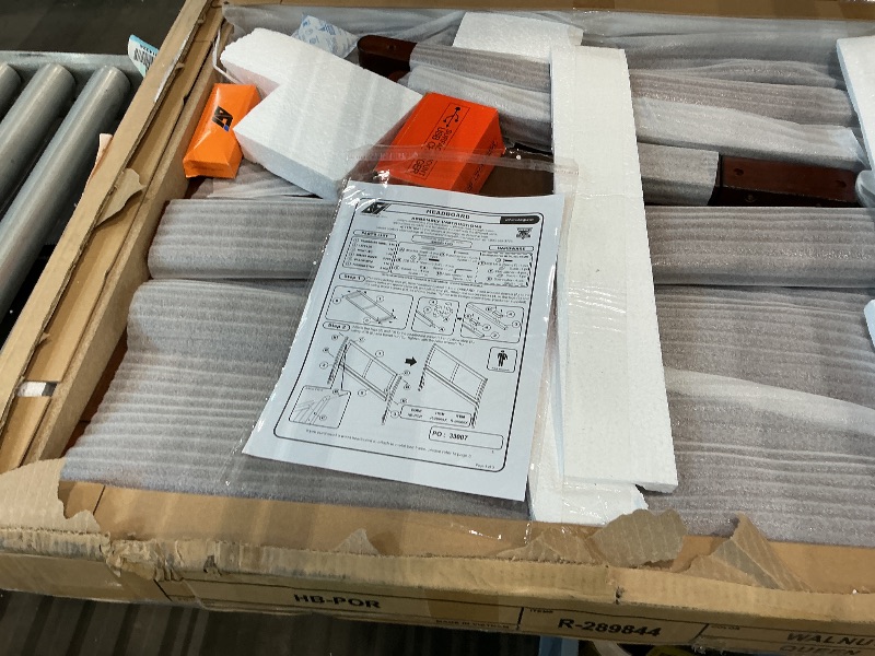 Photo 1 of AFI, Portland Queen Sleigh Solid Wood Panel Headboard, Walnut