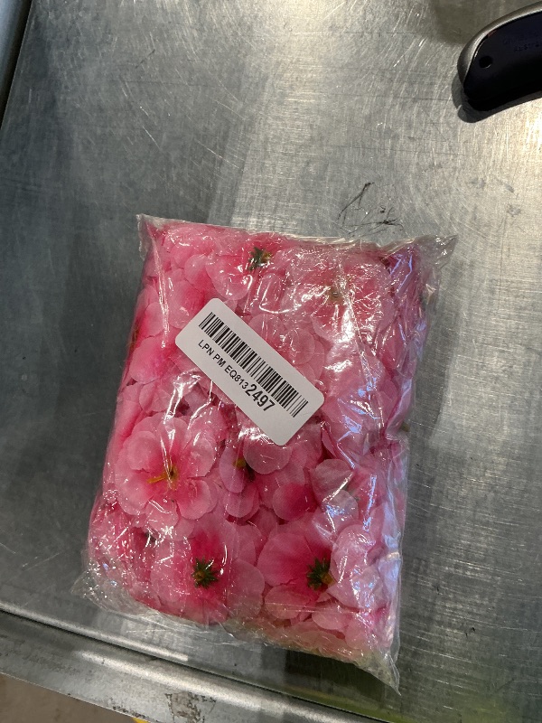 Photo 1 of 100 pcs Artificial Silk Cherry Blossom Flower Heads Spring Fake Plum Blossom Peach Blossom,Vase Fillers,Corsages for Wedding Decor,Nursery Wall,Archway Decor Wreath Garland Cake Ornaments (Pink)