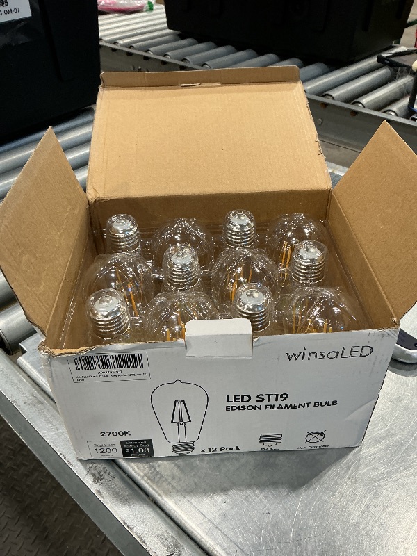 Photo 1 of 12 Pack 100 Watt Equivalent LED Edison Bulbs, 9W LED Light Bulbs, 2700K Soft Warm with E26 Standard Base, 120V Not-Dimmable, CRI 90, 1250LM