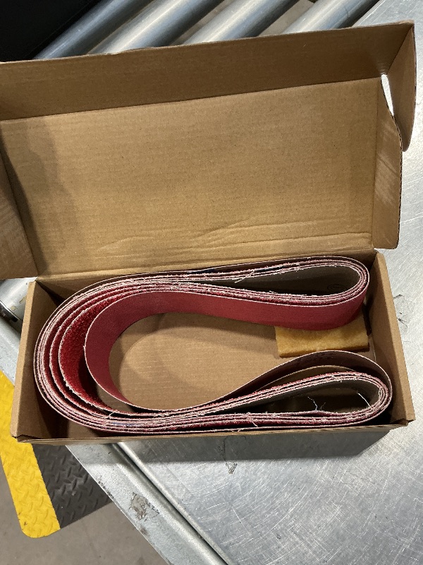 Photo 1 of 2x42 Inch Ceramic Sanding Belts (40/60/80/120 Grits) – High-Performance Sander Sharpening Belts for Knife Making, Metalworking, and Woodworking