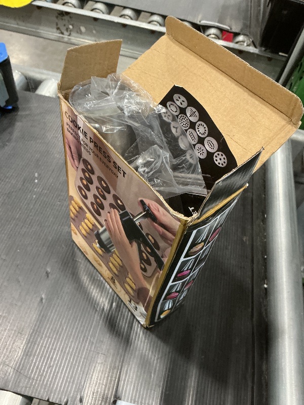 Photo 1 of ** MISSING PART** Stainless Steel Cookies Press,Cookie Press Gun Kit with 13 Cookie Discs and 8 Piping Tips for DIY Christmas Cookies Maker