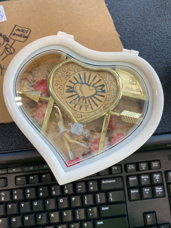 Photo 1 of ***NOT FUNCTIONAL*** yarlung Ballerina Music Box for Mother's Day Gift, White Heart Rotating Dancing Girl Gift Box for Jewelry, Trinket, Keepsake Box, Birthday
