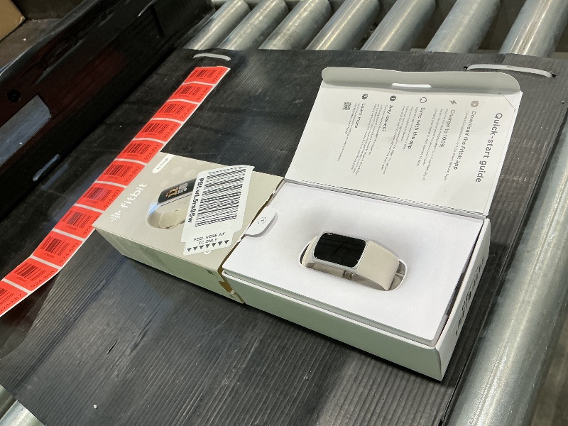 Photo 1 of *Untested*
Fitbit Charge 6 Fitness Tracker with Google apps, Heart Rate on Exercise Equipment, 6-Months Premium Membership Included, GPS, Health Tools and More, Porcelain/Silver, One Size (S & L Bands Included)