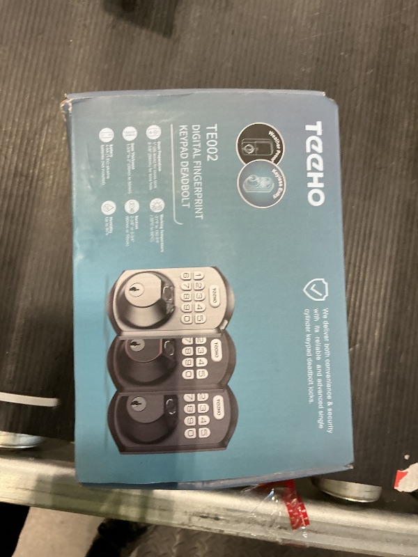 Photo 1 of *Major Damaged*
TEEHO TE002 Fingerprint Door Lock - Keyless Entry Door Lock - Electronic Keypad Deadbolt - Smart Locks for Front Door - Auto Lock - Easy Installation - Matte Black