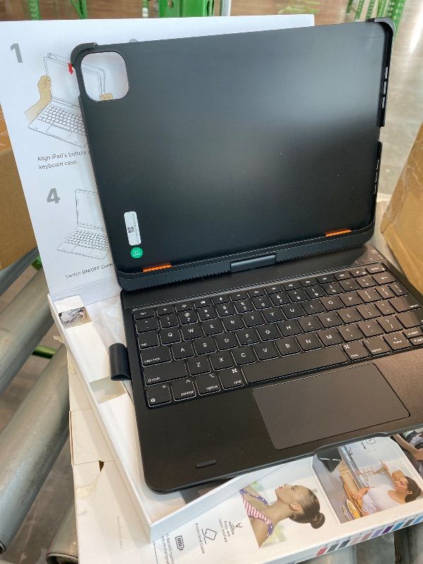 Photo 1 of *Untested*
typecase Touch Keyboard Case for iPad Pro 11-inch (M5/M4, 2025/2024), Wireless Keyboard with 11-Color Backlight, 360°Rotatable Protective Case with Pencil Holder, Multi-Touch Trackpad, Black