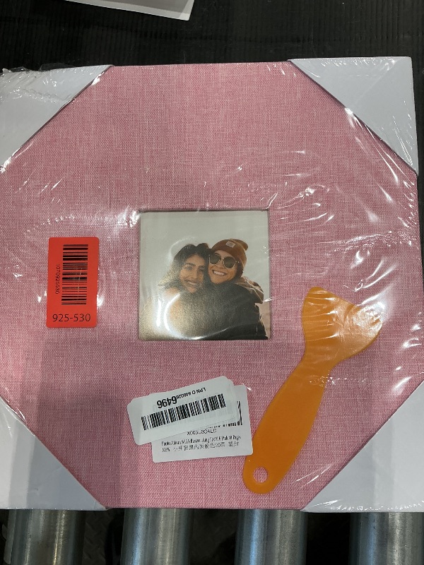 Photo 1 of **MINOR DAMAGE**
Self Adhesive Photo Album Black Pages Scrapbook Magnetic Photo Albums for 4x6 5x7 8x10 Pictures Books with Sticky Pages with A Metallic Pen for Baby Family Wedding 11x10.6 Pink 40 Pages