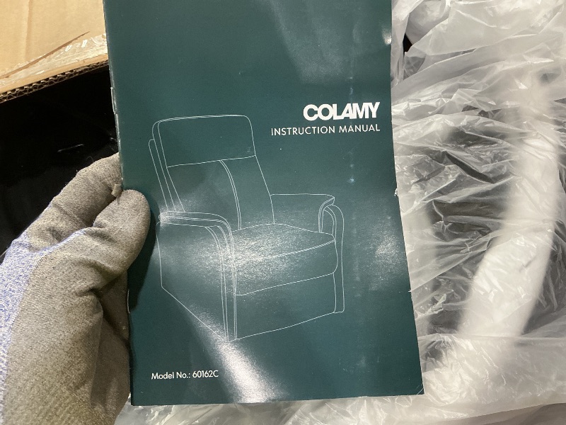 Photo 1 of *PARTIAL SET*
Swivel Rocking Recliner Glider Chair, Leather Nursery Reclining Rocker Chair with Footrest, Ergonomic Backrest, Wide Seat Cushion and Metal Base-Cocoa