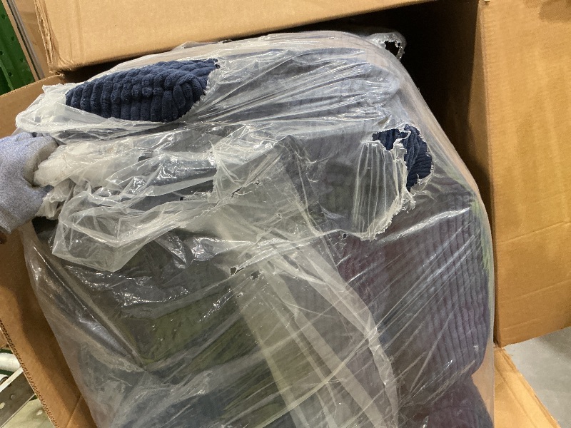 Photo 1 of **ITEM HAS HAIR ON IT**
MAXYOYO Folding Sofa Bed, Convertible Sleeper Chair with Pillow Foldable Matress with Back Support, Portable Fold Out Chair Bed Comfy Floor Sofa Lounge for Living Room Bedroom, Navy, Single