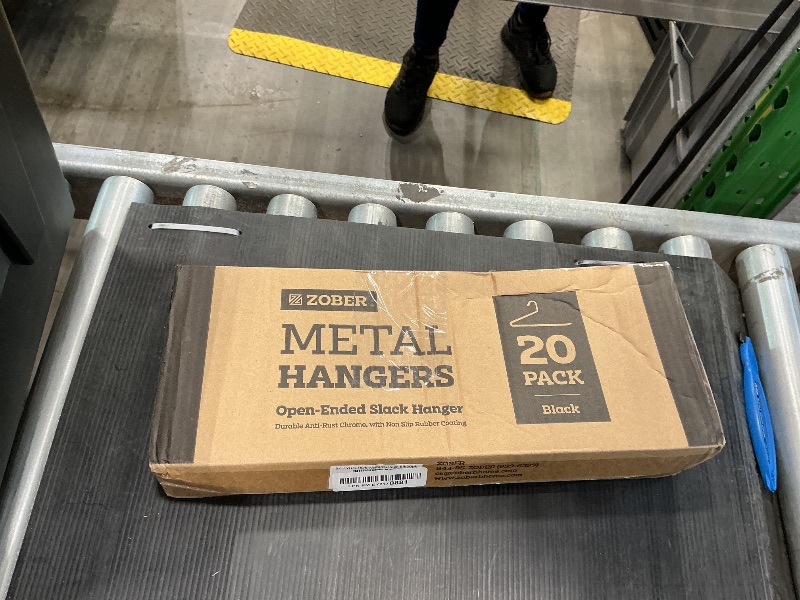 Photo 1 of Zober Pants Hangers Non Slip - 20 Pack Open Ended Pants and Jean Hangers for Closet - Space Saving Clothes Hanger - Strong, Durable, Metal Pant Hangers (Black)