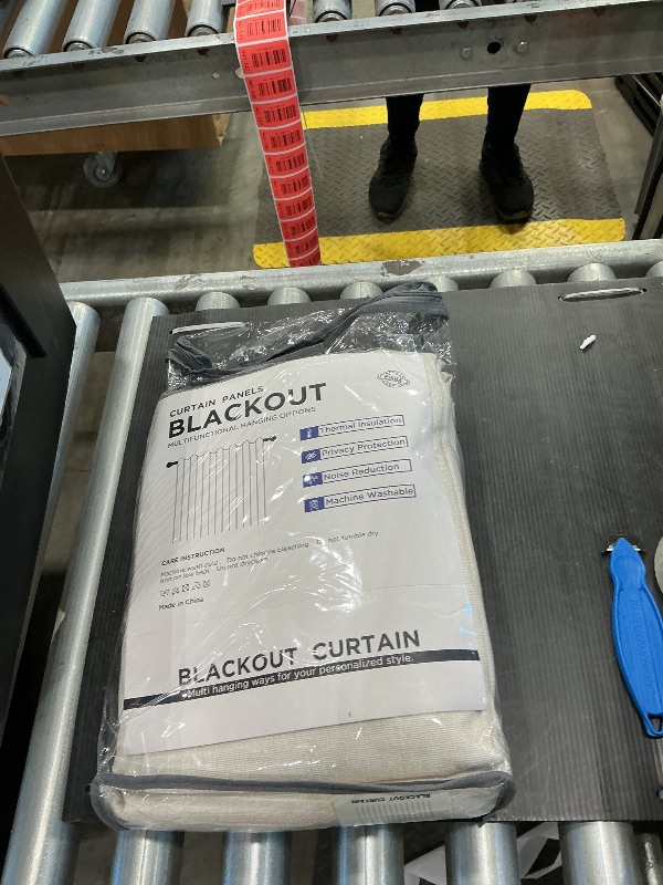 Photo 1 of 100% Blackout Shield Linen Blackout Curtains for Bedroom 96 Inches Long, Back Tab/Rod Pocket Living Room Drapes, Thermal Insulated Blackout Curtains 2 Panels Set, 50" W x 96" L,Cream