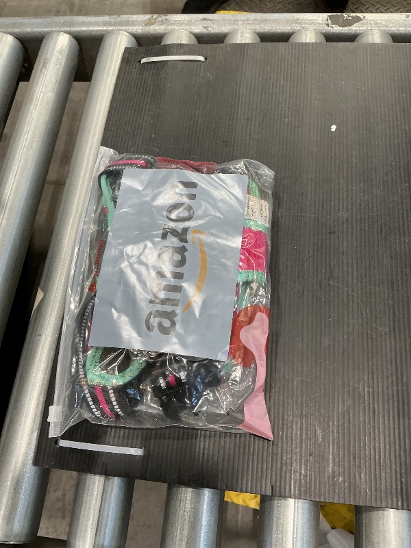 Photo 1 of rabbitgoo Dog Harness No Pull with 2 Leash Clips, Adjustable Soft Padded, Reflective Oxford No Choke Pet Vest with Easy Control Handle for Large Dogs, Hot Pink & Turquoise, M