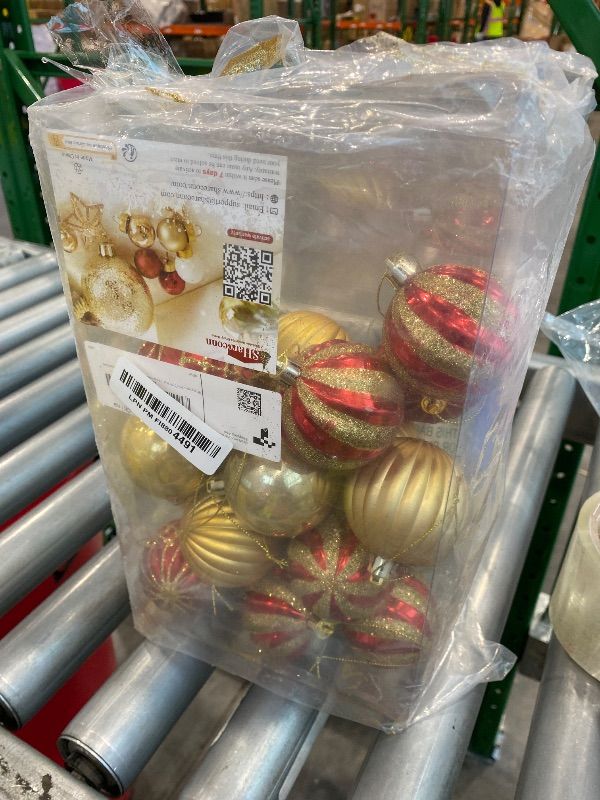 Photo 1 of *Missing Parts*
SHareconn 30ct 2.36 Inch Christmas Tree Balls Ornaments, Colored Shatterproof Plastic Decorative Baubles Decorations for Xmas Tree Decor Holiday Party Wedding Decoration (Red & Gold, 60mm)