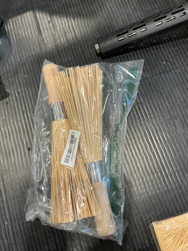 Photo 1 of 2 Pack Cleaning Whisk Traditional Natural Bamboo Wok Brushes Dishwashing Kitchen Tools Traditional Natural Bamboo Cleaning Brushes