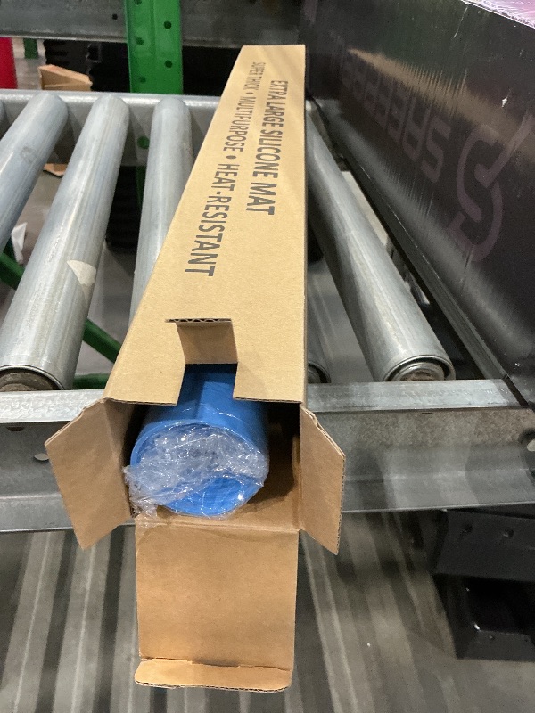 Photo 1 of 2MM Extra Thick Silicone Mats for Kitchen Counter, 35.4"x23.6" Kitchen Island Largest Heat-Resistant Baking Mat, Thicker Non-slip Desk Protect Mat, Multipurpose Countertop Protector (Bright Blue)