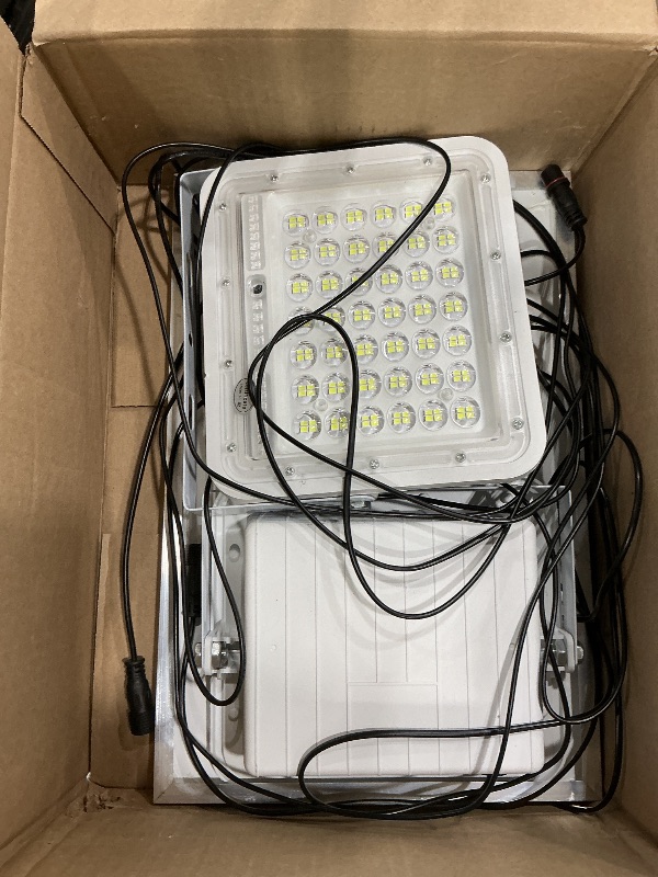 Photo 1 of 100W-500W One for Two 6000K Solar High Bright Flood Light Outdoor Remote, IP67 Waterproof Solar Power Auto On/Off, Wide Range, Dusk to Dawn Yard, Gazebo, Shed, Barn, Porch, Patio, Garage (100W)