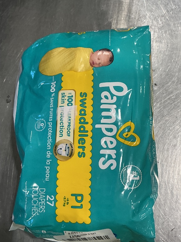Photo 1 of *Factory Sealed*
Pampers Baby Diapers - Swaddlers - Size P1, 27 Count, Ultra Absorbent Disposable Preemie Diaper