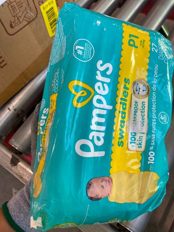 Photo 1 of *Factory Sealed*
Pampers Baby Diapers - Swaddlers - Size P1, 27 Count, Ultra Absorbent Disposable Preemie Diaper