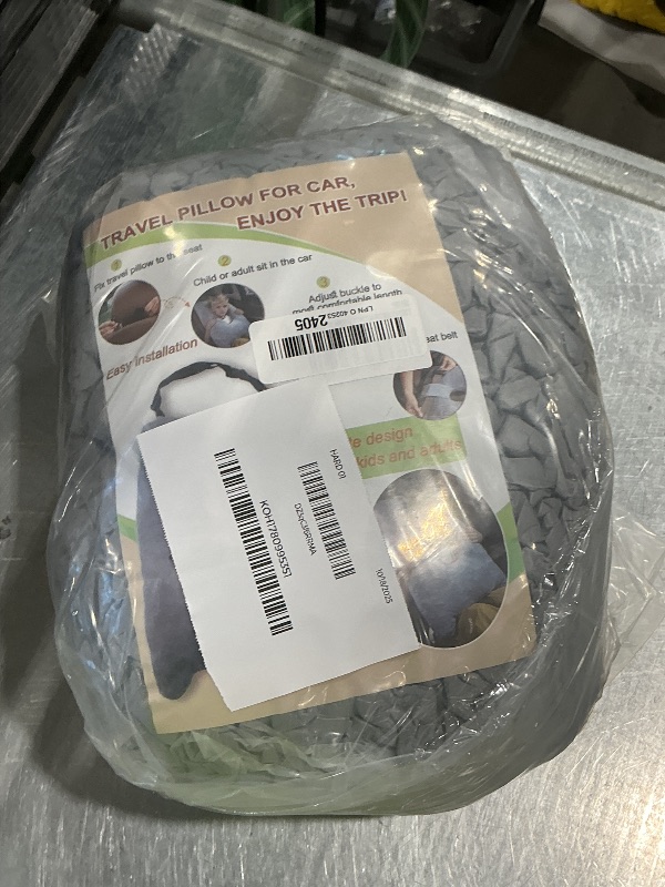 Photo 1 of 1 MIDDLE ONE Car Pillow for Kids, Memory Foam Travel Pillow for Car and Adults, Kid Travel Pillow for Sleeping on Road Trip, Small Body Pillow for Kids (Grey)