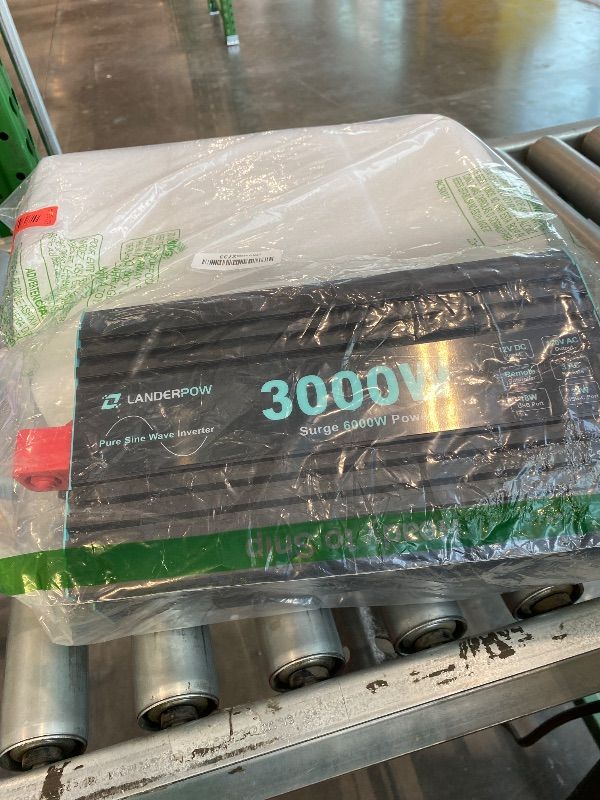 Photo 1 of *Missing Parts*
LANDERPOW 3000 Watt Pure Sine Wave Inverter 12V DC to 120V AC for RV, Truck, Solar, Home, Off-Grid, Power Inverter with 3 AC Outlet, 30W USB-C, 5V 3.1A USB, Hardwire Port, Remote Control, Surge 6000W