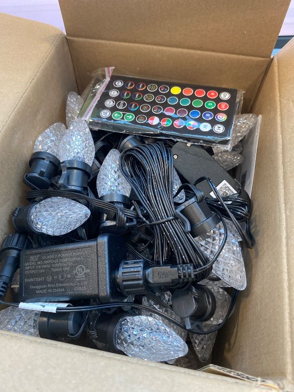 Photo 1 of *Untested*
Brightown Smart C9 Christmas Lights Outdoor, 100 LED RGB C9 String Light with Remote, App Control, Music Sync, Connectable Waterproof Christmas Lights for House Tree Patio Holiday Xmas Decor