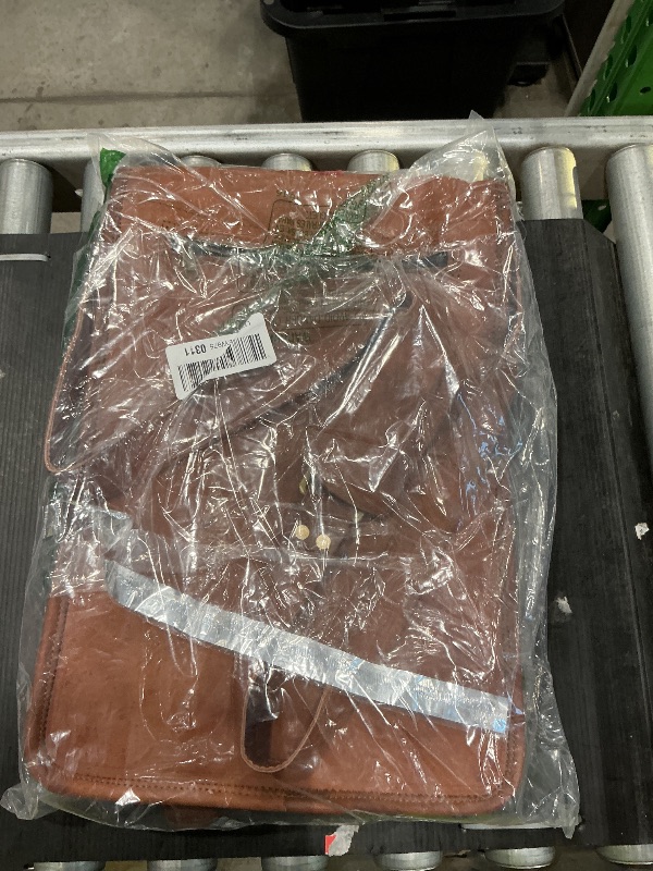 Photo 1 of 18" leather satchel tablet bag laptop case office briefcase messenger gift for men computer distressed shoulder bag