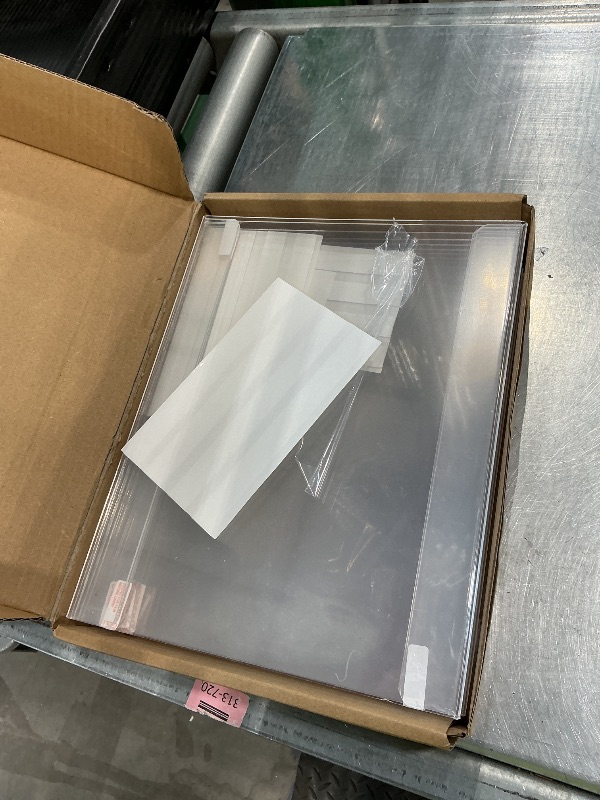 Photo 1 of 12 Pack 11x8.5 Acrylic Sign Holder Wall Mount, Horizontal Plastic Wall Signs Acrylic Frame Photo Menu Flyer Display Holders with Adhesive Tape for Office, Home, Store, Restaurant - No Drilling