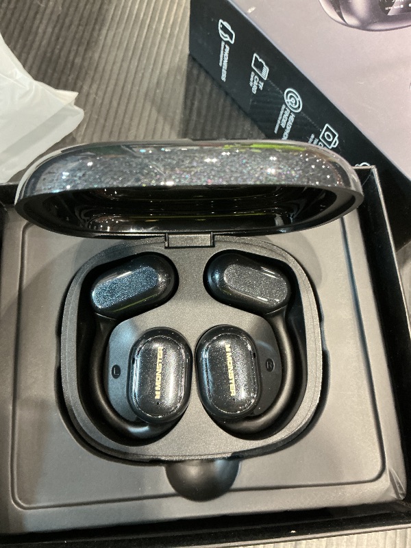 Photo 1 of *MINOR DAMAGE - USED*
Monster Open Touch Pro 100, Open Ear Headphones Touch Screen Earbuds, Bluetooth Earbuds with ENC Clear Talk, Wireless Ear Buds Support TF Card, EQ Modes, Comfort Fit, IPX5, 30H Playback, Black
