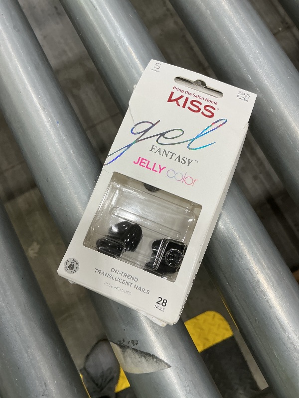 Photo 1 of ***SEE CLERK COMMENTS*** KISS Gel Fantasy, Press-On Nails, Nail glue included, 'Jelly Queen', Black, Short Size, Oval Shape, Includes 28 Nails, 2g glue, 1 Manicure Stick, 1 Mini File