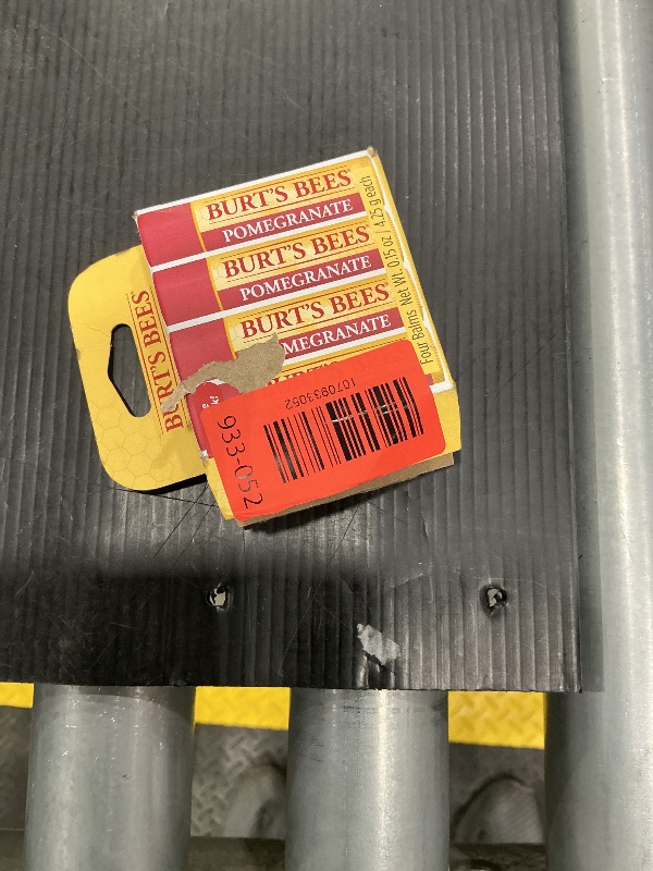 Photo 1 of ***SEE CLERK COMMENTS*** Burt's Bees Lip Balm - Pomegranate, Lip Moisturizer With Responsibly Sourced Beeswax, Tint-Free, Natural Origin Conditioning Treatment, 4 Tubes, 0.15 oz.