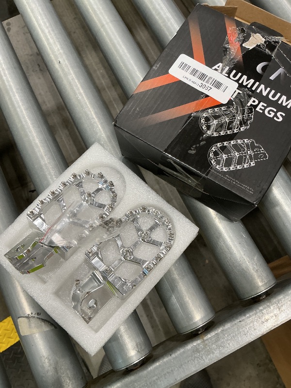 Photo 1 of ***SEE CLERK COMMENTS*** JFG RACING Dirt Bike Foot Pegs with Springs,7075 Aluminum CNC Footpegs Pedals Rests for Surron Light Bee X and S/E Ride Pro SS/CRF150F CRF230F 03-19/X160/X260-Silver