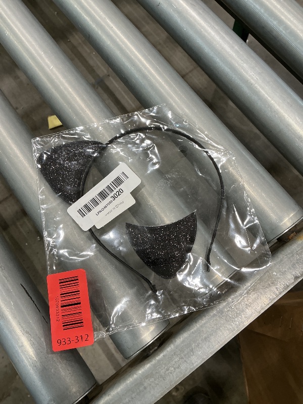 Photo 1 of ***SEE CLERK COMMENTS*** Sparkly Cat Ear Headband - Halloween Cosplay Hair Accessory for Women, Girls, Adults & Kids | Cat Costume Headpiece (black)