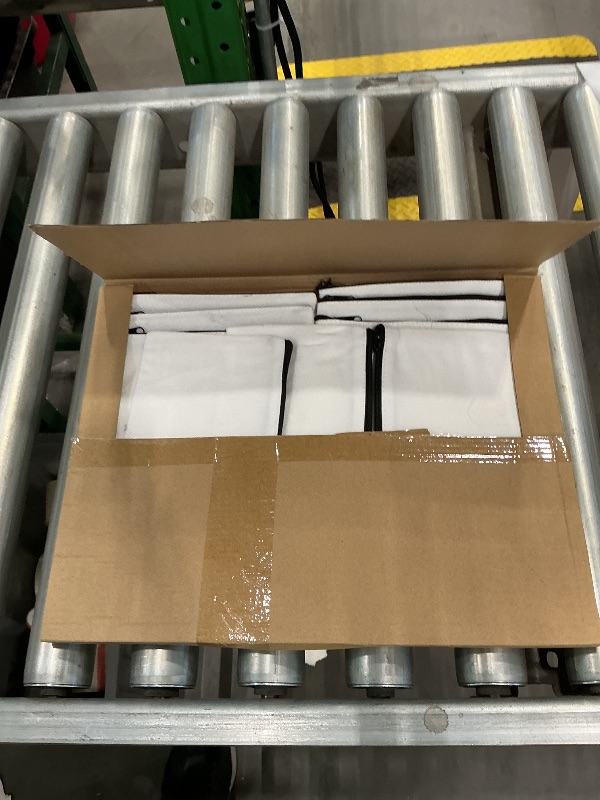 Photo 1 of 15 pcs Sublimation Blanks Makeup Bags Bulk, Black Zipper Canvas Pencil Bag,Polyester Tote Bags for Sublimation DIY Craft