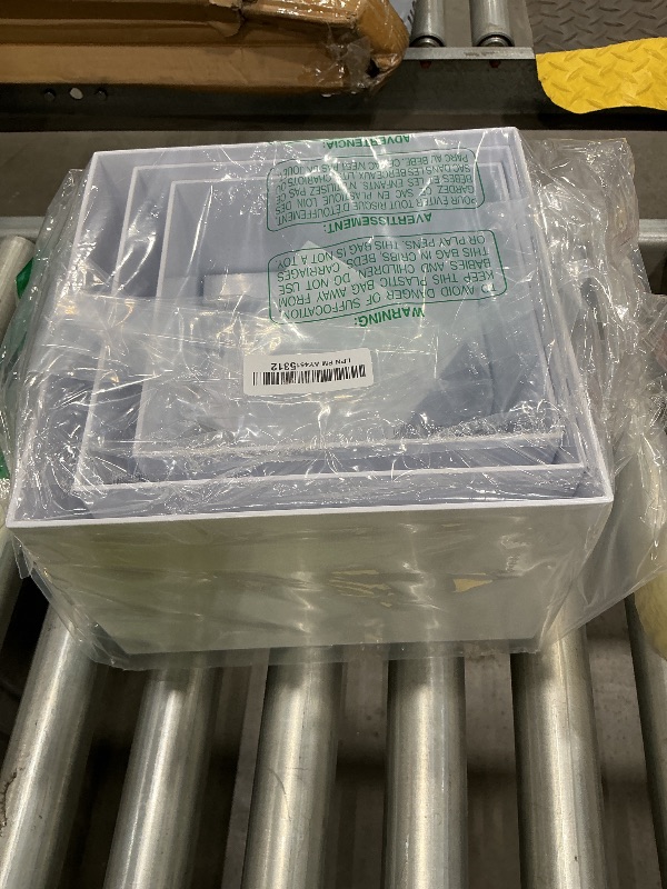 Photo 1 of 10 Pcs White Acrylic Buffet Risers with Mini Sign and Marker, Food Display Stands for Buffet Table Party Catering Dessert Jewelry Collectibles, Acrylic Cube Nesting Boxes with Hollow Bottoms 8 Sizes (10" 9" 8" 7" 6" 5" 4" 4" 3" 3")