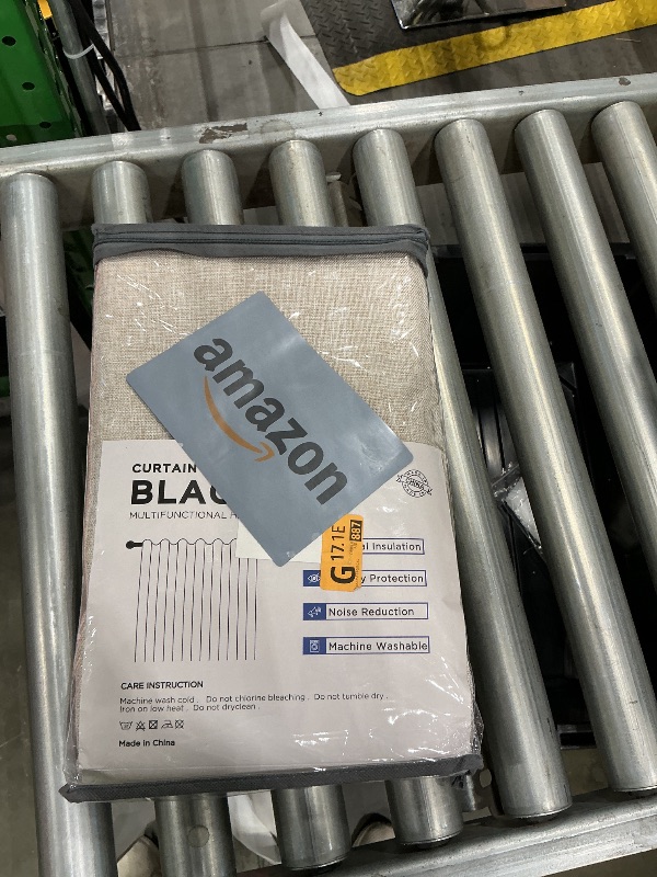 Photo 1 of 100% Blackout Shield Linen Blackout Curtains for Bedroom 84 Inches Long, Back Tab/Rod Pocket Living Room Drapes, Thermal Insulated Blackout Curtains 1 Panel Set, 100" W x 84" L, Oatmeal