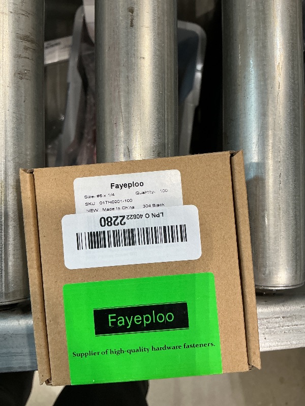 Photo 1 of #6 x 1/4" Truss Head Wood Screws (100 pcs), 18-8 (304) Stainless Steel, Phillips Drive Truss Head Self Tapping Screws, Black Oxide Coated Sheet Metal Screws, Fayeploo (with Phillips Driver Bit)